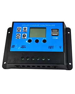12V/24V 60A PWM Solar Charge Controller Intelligent Digital LCD Battery Charger Dual USB Output