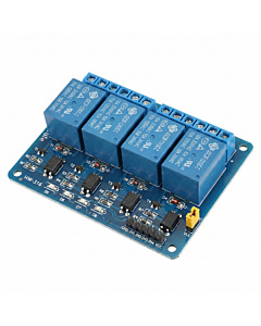 12V 4 Channel Relay Module with Optocoupler Isolation - 10A 250V AC