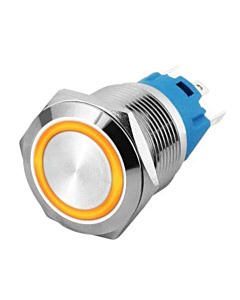 16mm ProMax PPS16005YRM Metal Push Button Switch Waterproof Momentary Yellow