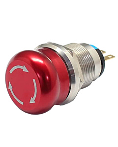 ProMax 22MM Emergency Stop Switch Mushroom Head Waterproof Metal 1 pole