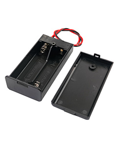 2 x 1.5V AA Battery Case Holder Box with Cover ON Off Switch Wire