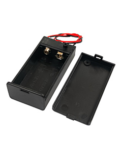 9V Battery Case Holder Box with Cover ON Off Switch Wire