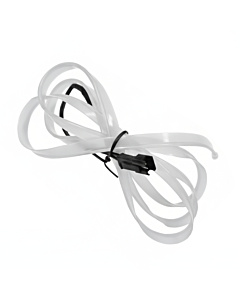 1M Flexible EL Wire Neon Light Strip - White (Waterproof, Cuttable)