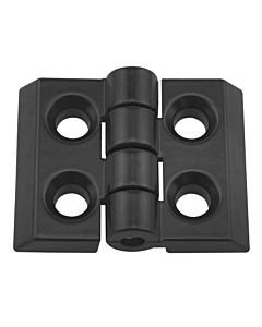 2020 Aluminum Profile Black Zinc Alloy Hinge - 21x15mm Hole Spacing for 3D Printers & CNC