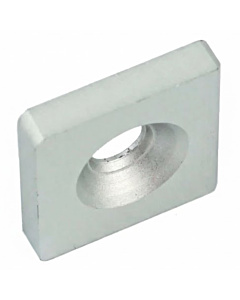 2020 Series Silver Aluminium End Cap - Premium Metallic Profile Cover