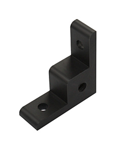 2020A Right-Angle Plate Fixing - Black Anodized - 14mm Width Structural Joint