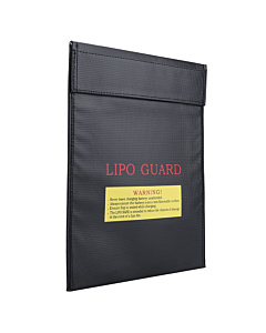 180x230mm Lithium Polymer Battery Fire and Water Resistant LiPo Li-ion Protection Pouch Black