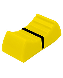 24x11mm Slider Shaft Potentiometer Knob Linear Switch Fader Cap Yellow & Black