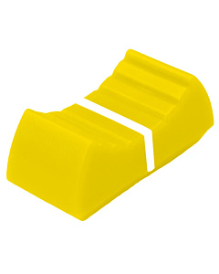 24x11mm Slider Shaft Potentiometer Knob Linear Switch Fader Cap Yellow & White