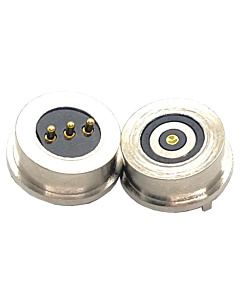 2P Magnetic Spring Loaded Pogo Pin 360° Blind Suction Circular Connector Male Female