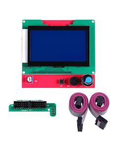 128x64 Full Graphic Smart LCD Controller Kit - with RAMPS 1.4 Adapter & Cables