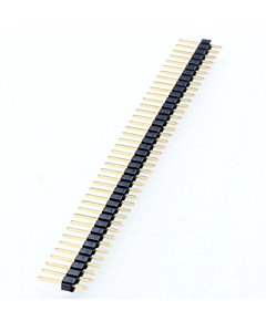 40 x 1 Male Header Pins - Straight Pitch 2.54mm Length 10mm