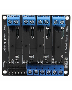 4 Channel 5V Solid State Relay (SSR) Module - 250V 2A Output - High Level Trigger with Resistive Fuse