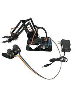 4 DOF Acrylic Robotic Mechanical Arm Programming With PS2 Controller & Servo Motor Claw DIY Kit