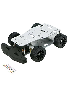 4 Wheel Ackerman Smart Robot Car Aluminum Chassis Platform DIY Unassembled Kit