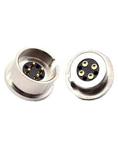4P Magnetic Spring Loaded Pogo Pin Circular Polarised Connector Socket Male Female