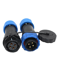 SD20 4PIN 25A Waterproof Cable Mount Aviation Connector  Male Plug+Female Socket IP68