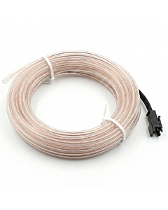 5M EL Wire Neon Light Flexible Rope Tube - White (Waterproof)