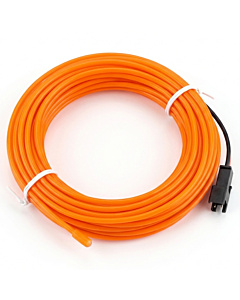 5M EL Wire Neon Light Flexible Rope Tube - Yellow (Waterproof)