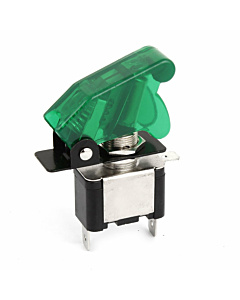 Toggle Switch with Green LED 12V With Cover