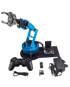 6 DOF Programming Robotic Arm With Servo Motor Claw & Multiple Controls Unassembled DIY Kit