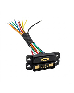 6Pin 5A High Current Magnetic Pogo Pin Connector Set with 15cm Cable