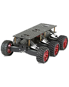 6WD Shock Absorption RC Robot Car Aluminum Chassis DIY Unassembled Kit