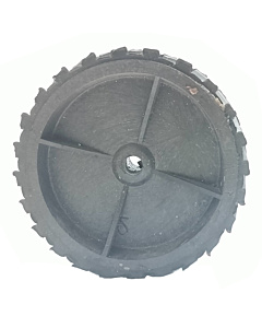 70mm Robot Black Wheel 6mm Shaft Hole Dia