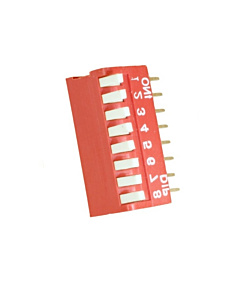 Dip Switch - 8 Way Right Angle Piano Type