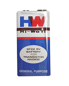 9V Hi-Watt Battery Original HW High-Quality for Hobby Electronics
