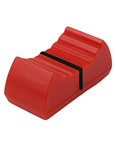 24x11mm Slider Shaft Potentiometer Knob Linear Switch Fader Cap Red & Black