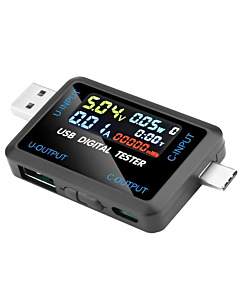 10-in-1 USB & Type-C Digital Tester - IPS Voltmeter, Ammeter, Impedance & Capacity Meter