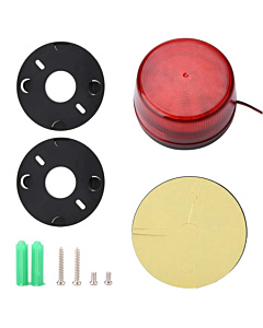 Promax DC 12V Red Flashing Strobe Light - Waterproof, Silent Beacon