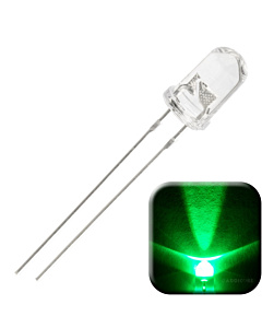 Green  LED 5mm Clear