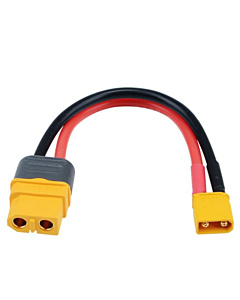 Amass XT60H Female to XT30 Male Adapter Cable - 16AWG Silicone Wire (10cm)