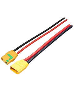 Amass XT90-S Anti-Spark Female & XT90H Male Connector Pair with 10AWG Silicone Wire Pigtails