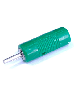2mm Banana Plug Connector with Cross Hole - 10A - Green