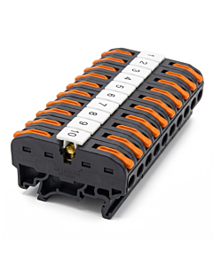 PCT-211 DIN Rail Spring Lever Terminal Block Black Quick Connector 32A