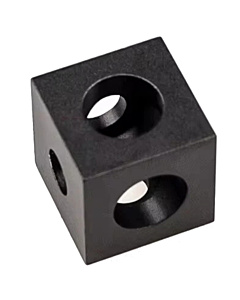 Black 3-Way Corner Cube Connector for 2020 Aluminum Profile - 20x20x20mm Joint Block