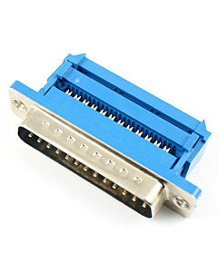 DB25 Male Crimp Connector for FRC Parallel Port with Strain Relief