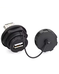 IP67 Waterproof USB 2.0 Female to Female Panel Mount Socket Connector