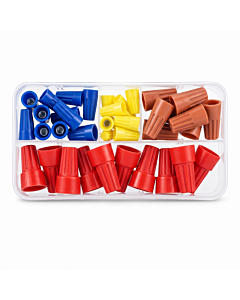 40-Piece Closed-End Wire Crimp Cap Connector Assortment Kit with Storage Box