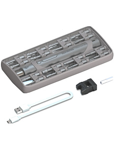 CS1901A Cordless Electric Screwdriver Set with LED 32 Magnetic Bits Adjustable Torque Rechargeable