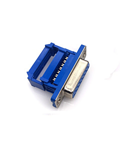 DB15 Female IDC Crimp Connector Flat Ribbon Cable With Strain Relief