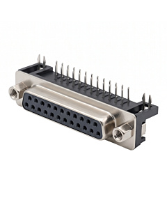 DB25 Female Right Angle PCB Mount D-SUB Connector