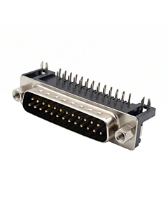 DB25 Male Right Angle PCB Mount D-SUB Connector