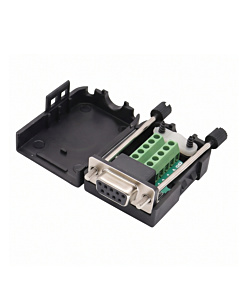 DB9 Female to 9-Pin Screw Terminal Breakout Board with Case - Solderless RS232 Adapter