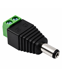 DC Power Plug Male 2.1mm Screw Terminal Connector, Solderless