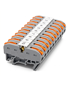 PCT-211 DIN Rail Spring Lever Terminal Block Grey Quick Connector 32A