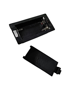 2 x AA Plastic Case Battery Holder with On/Off Switch Black 